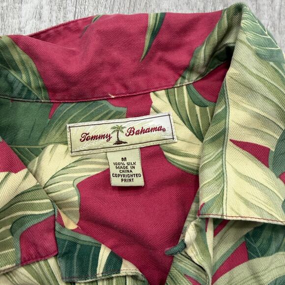 Tommy Bahama Hawaiian Shirt Men's Medium Floral Silk Loop Camp All Over Print - Picture 4 of 8